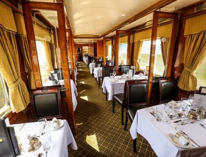 Luxury Train South Africa - The Blue Train dining car