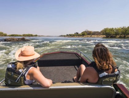 Jet boat extreme to Elephant cafe at Victoria Falls