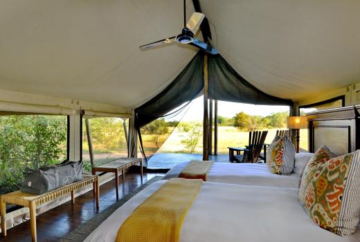 Rhino Walking Safaris at Plains Camp