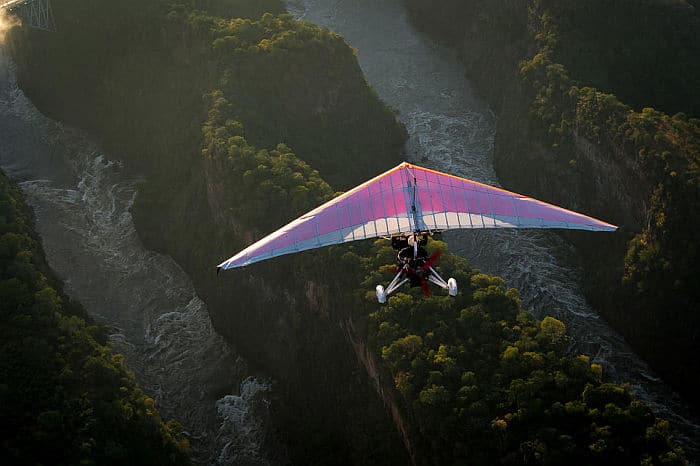 Microlighting over Victoria Falls