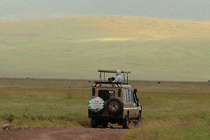 Vehicle in Ngorongoro crater