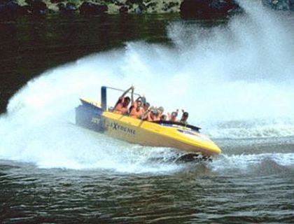 Jet boat extreme to Elephant cafe at Victoria Falls