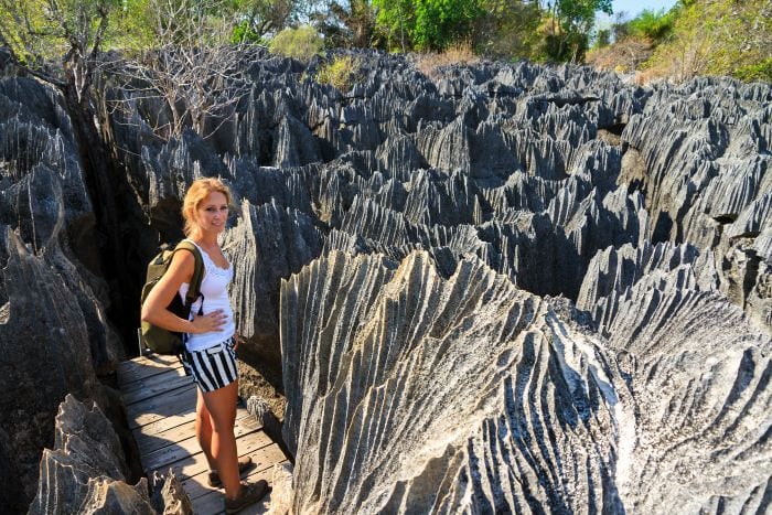 Walking amongst Tsingy, Western Madagascar adventure