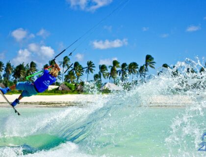 Kite-surfing in Zanzibar