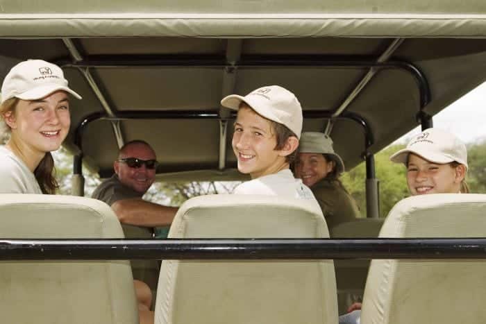 Young explorers family safari game drive