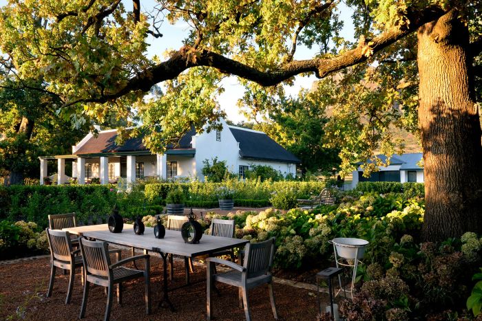 Boschendal outside seating