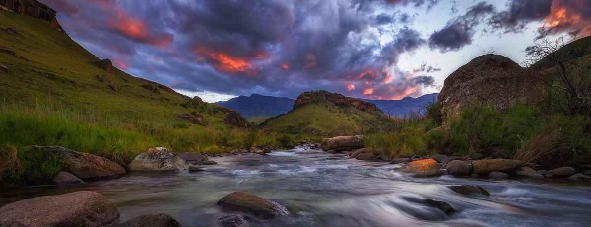 Drakensberg scenic sunset