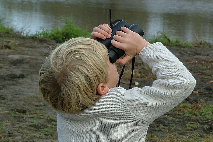 Family safaris for young kids - my own son on safari (when younger)