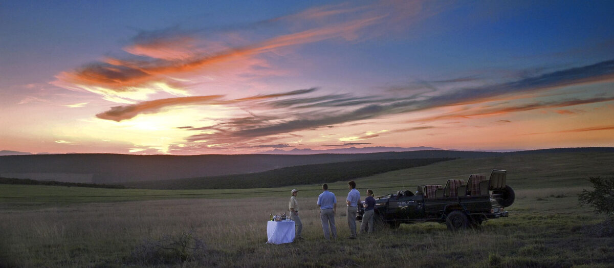 Sundowners on the Plains at Gorah Elephant Camp