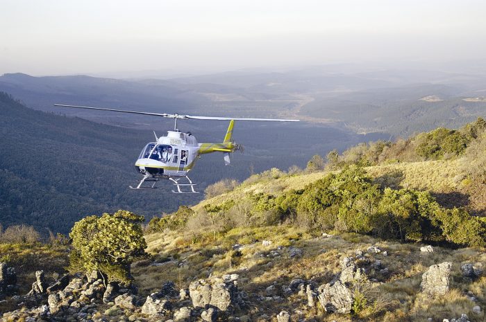 helicopter over Blyde River Canyon