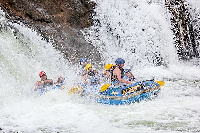 White -water rafting at Jinja on River Nile