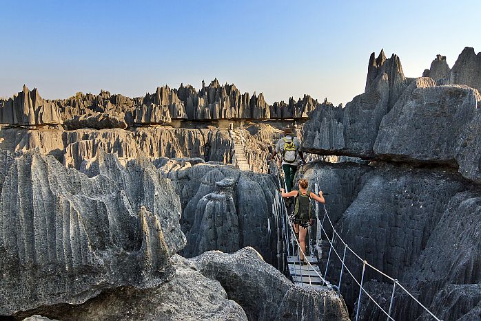 Hiking on a Western Madagascar tour to tsingy de Bemaraha