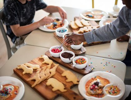 Safaris for young kids - cookie making at Riverdene