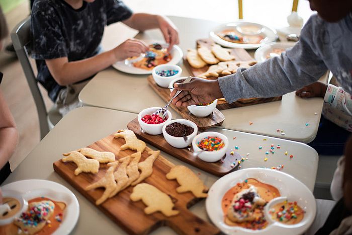 Safaris for young kids - cookie making at Riverdene