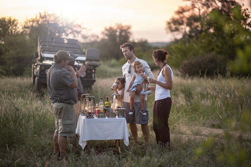 Simbavati River Lodge sundowners