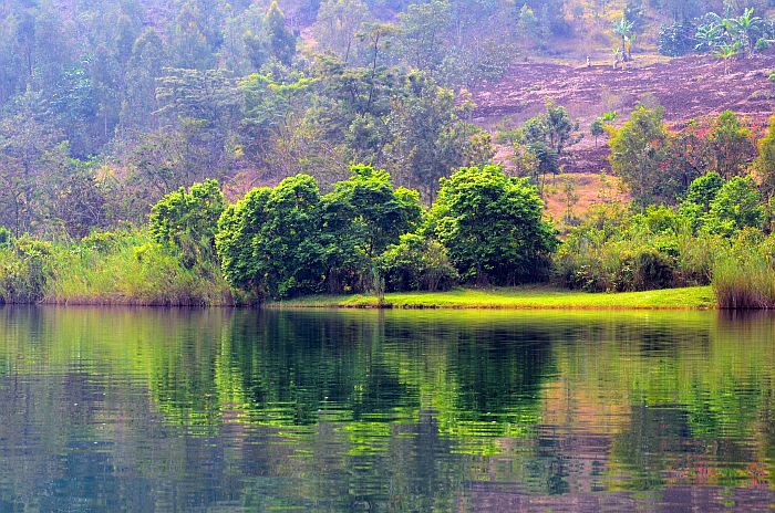Lake Kivu reflection