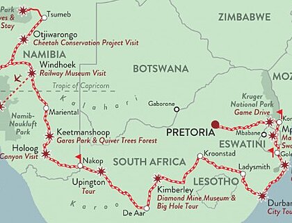 Rovos Rail African Trilogy routing