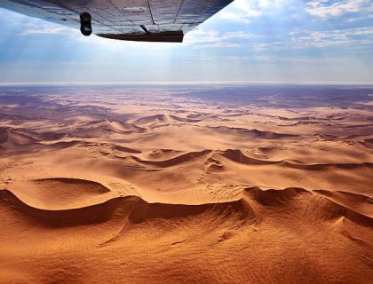 Flying over Namib Desert