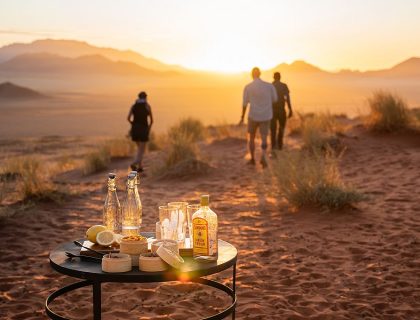 Sossusvlei sundowners at Wolwedans