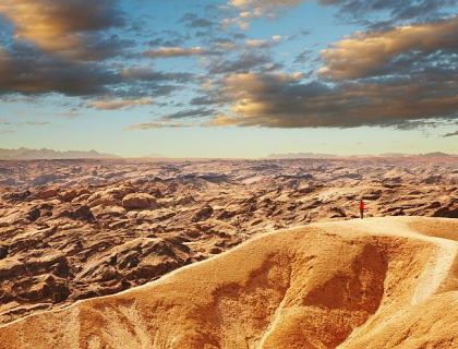 Moon valley landscape near Swakopmund- Extraordinary Moon Landscape in Namib Desert near Swakopmund, Namibia