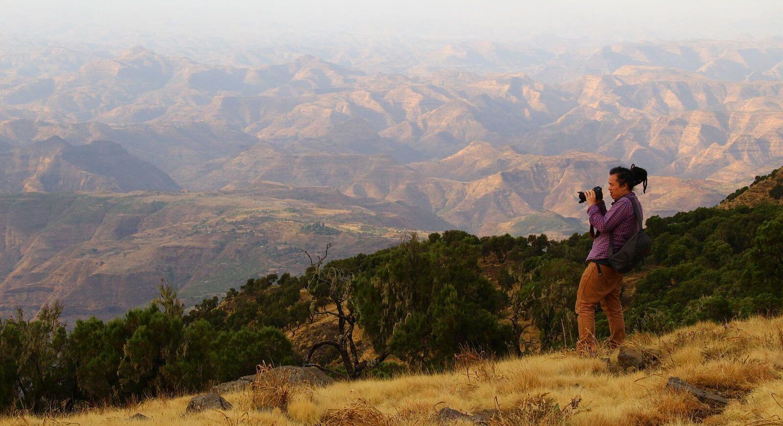 Walking in the Simien Mountains