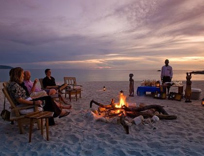 Lake Malawi holidays - sunset drinks on the beach