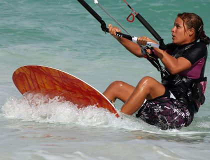 Kite-surfing on Langebaan Lagoon