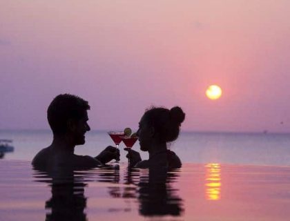 Zanzibar honeysmoon ideas - cocktails in the pool