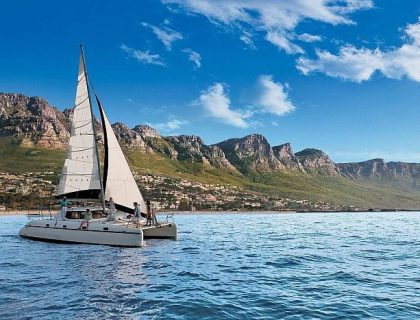 Camps Bay Hotels - catamaran in blue waters
