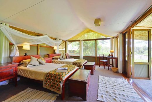 Framed canvas tented rooms