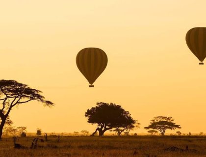 Hot air balloon safari over the Serengeti