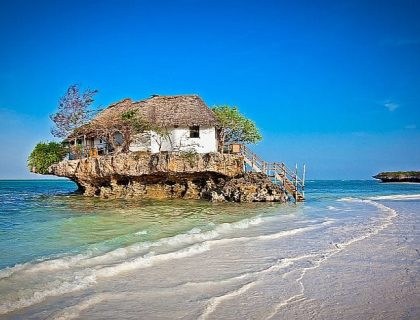 Eat at the Rock Restaurant in Zanzibar