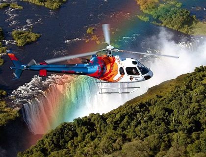 Helicopter flights over Victoria Falls