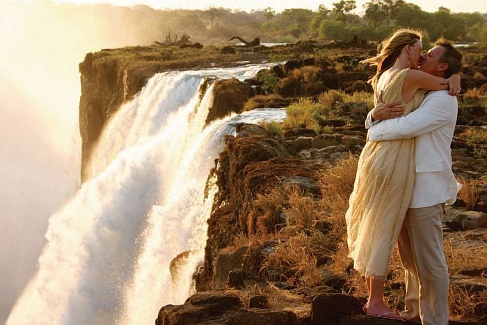 Best honeymoon destinations in Africa - Victoria Falls, devil's pool on Livingstone Island