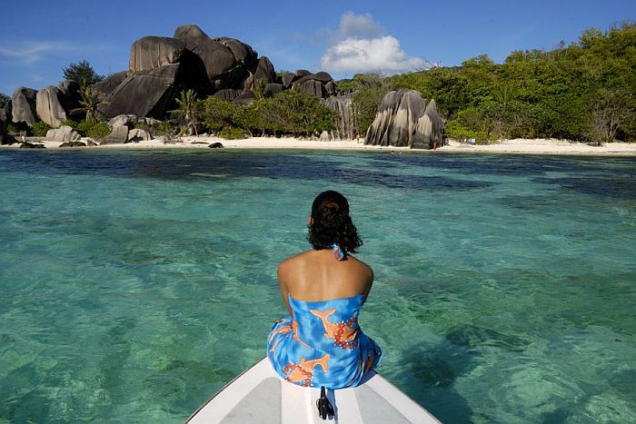 Lady on a SUP on an Indian Ocean Beach Holiday - UK Holiday Financial Protection explained