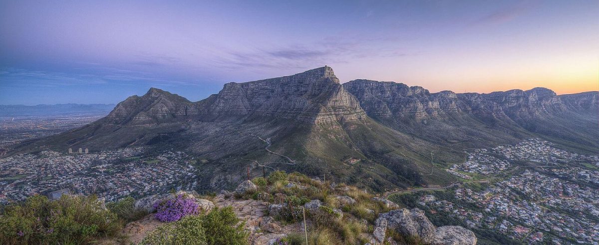 cape town safari holidays - Table Mountain at dusk