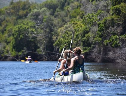 Garden Route holidays, Kayaking in Goukamma lake