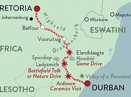 Rovos Rail Pretoria to Durban