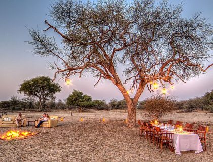 Bush Dinner at Boteti river