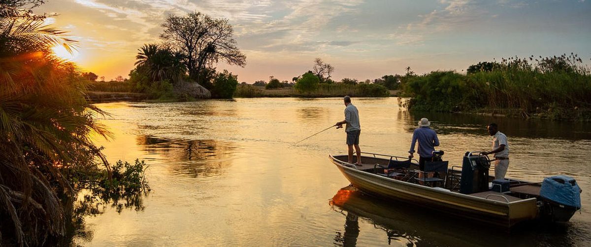 Nxamaseri Island lodge
- tiger fishing, remote safari lodges of Botswana