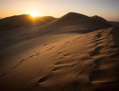 Helicopter flights over Namib Desert