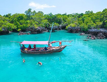 Snorkeling off Zanzibar