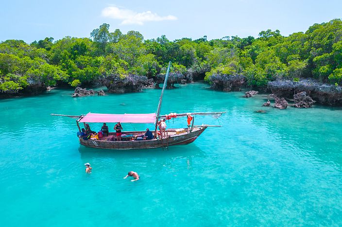 Snorkeling off Zanzibar
