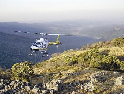 Helicopter over Blyde River Canyon