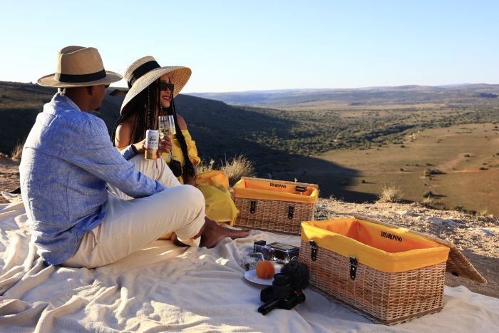 Romantic moment at Bukela Safari Lodge in the Eastern Cape