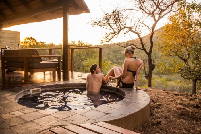 Romantic private plunge pool moment  at Leopard Mountain Safari lodge - courtesy of Leopard Mountain Safari Lodge