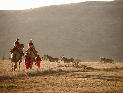 Camel-riding at Lewa