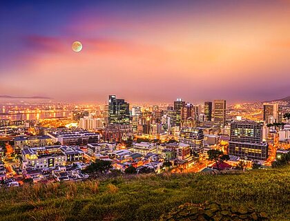 Cape Town city centre - skyline at night