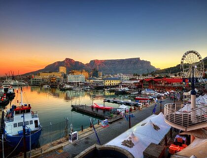 V&A Waterfront at sunset