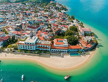 Zanzibar honeymoon - Aerial view of Stone Town